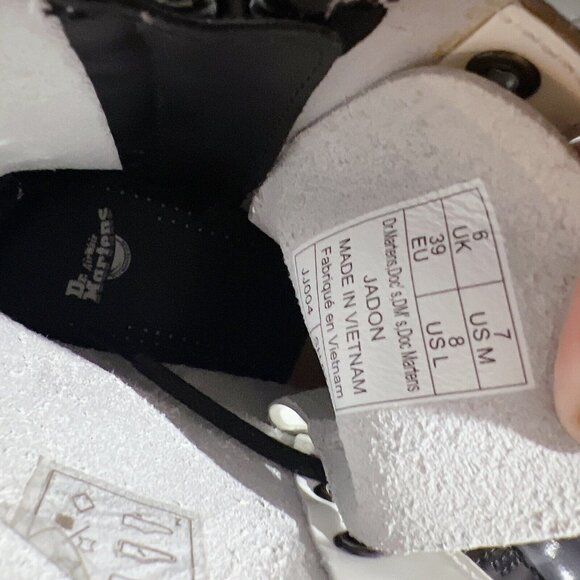 Dr. Martens Jadon 8-Eye Platform Combat Boot White Leather Womens US 8 - Picture 10 of 10